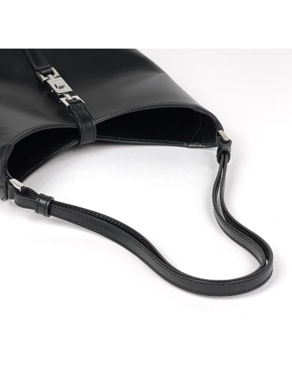 Gucci Jackie Line Shoulder Bag Leather Black - Picture 6 of 7
